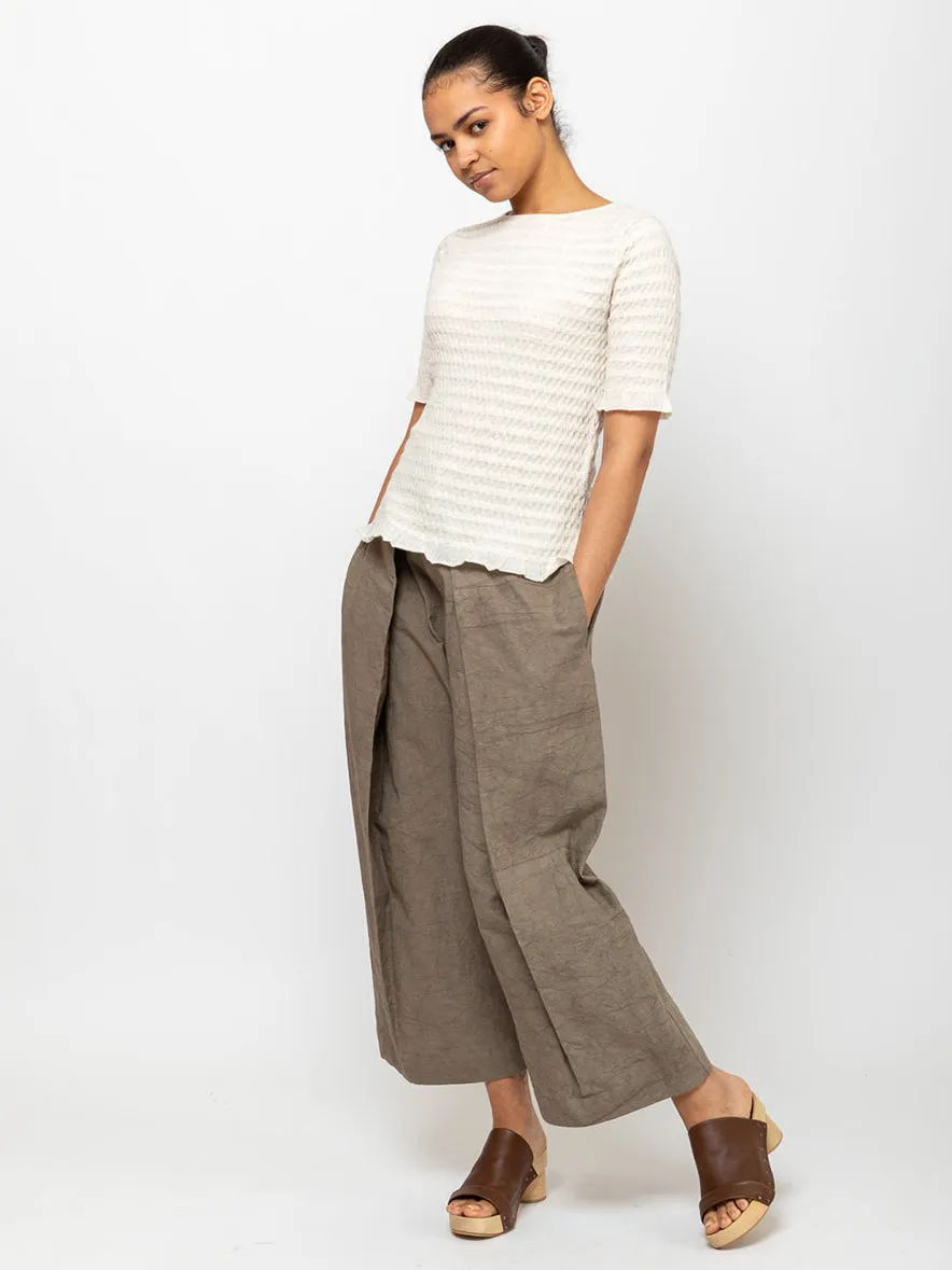 Smocked Tee - Hessian