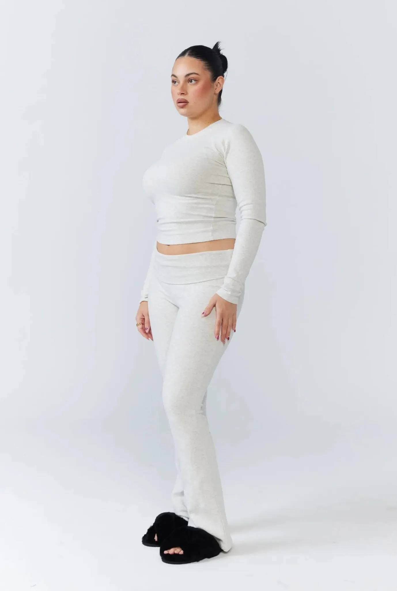 Soft Girl Pant - Grey Marle