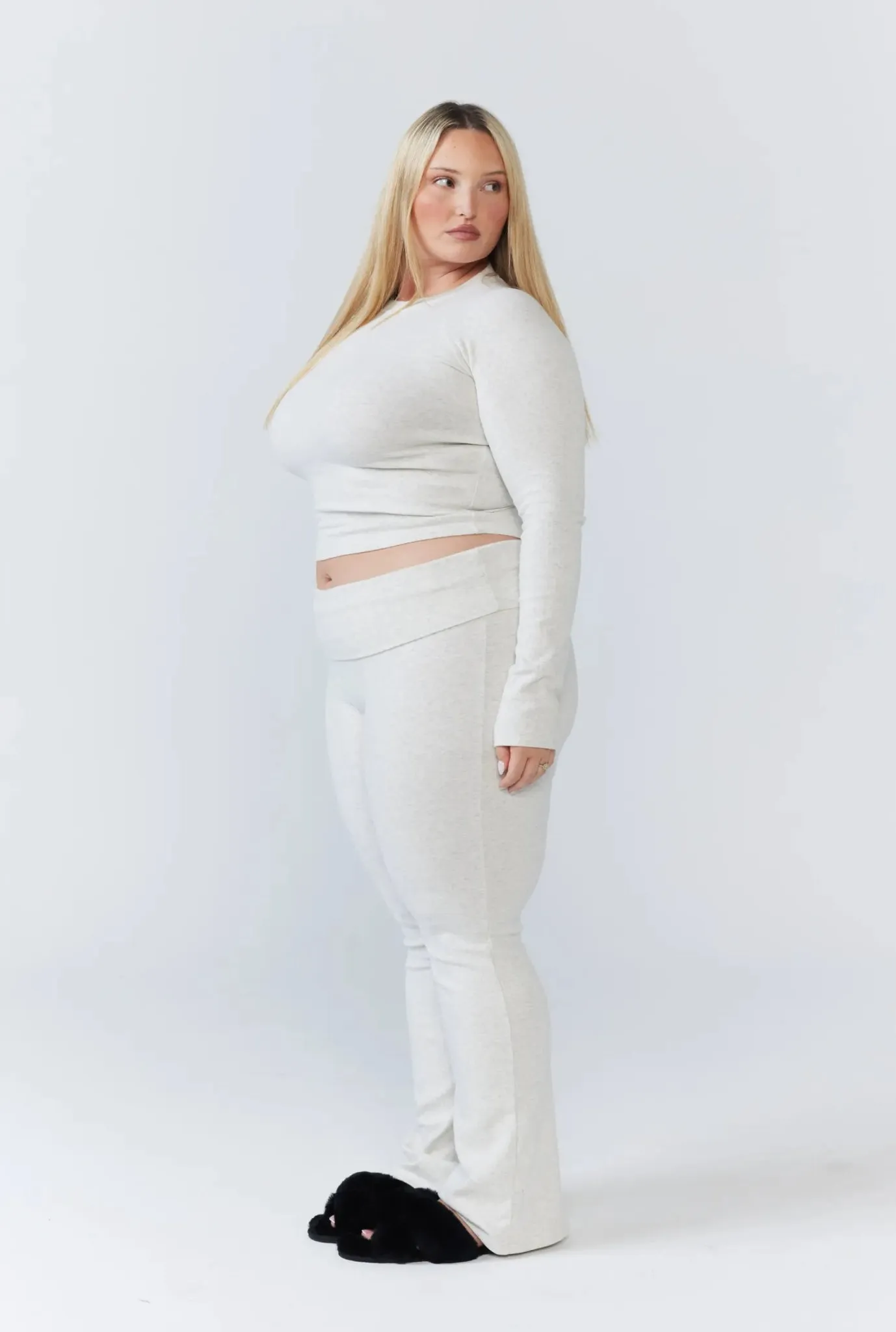 Soft Girl Pant - Grey Marle