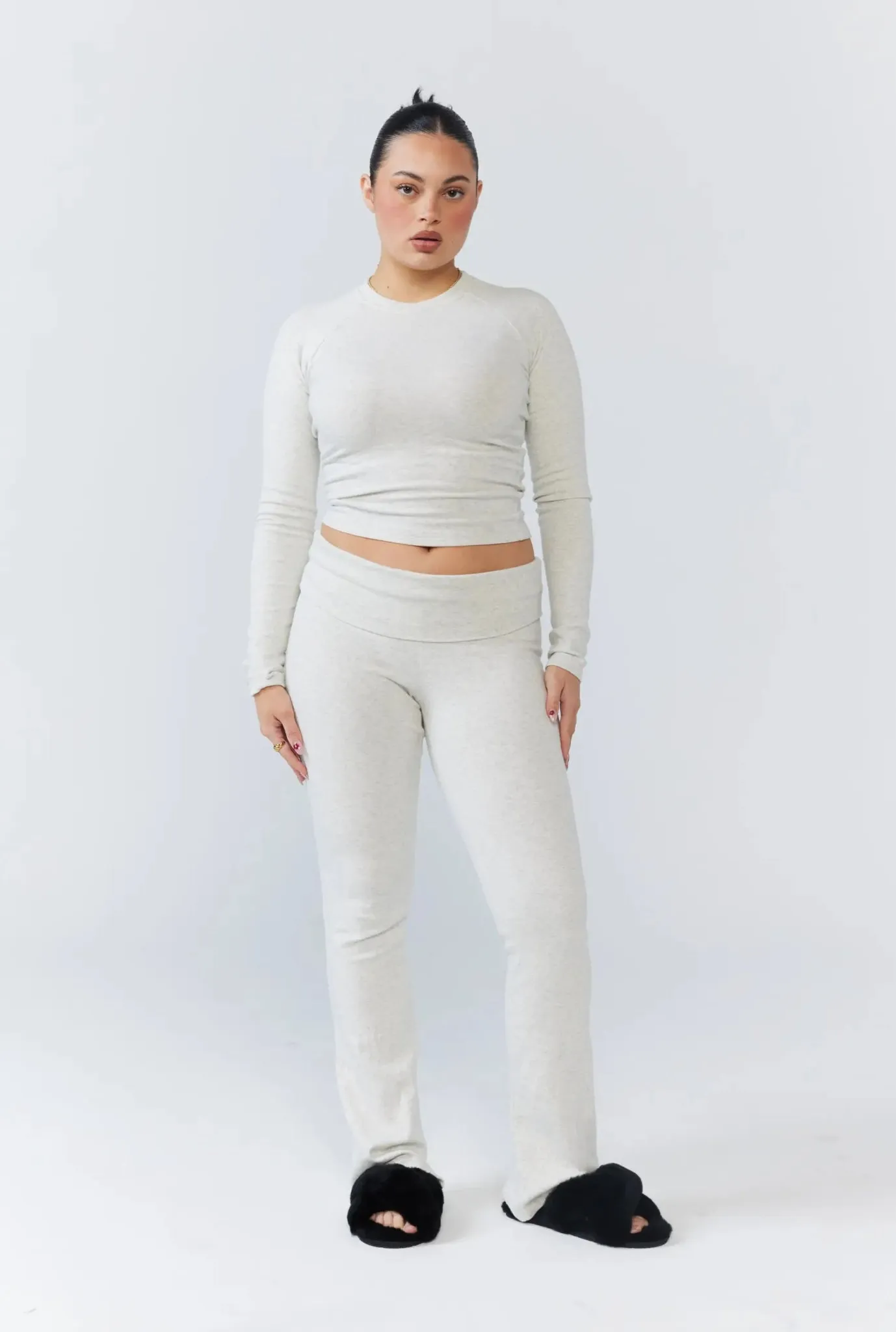 Soft Girl Pant - Grey Marle