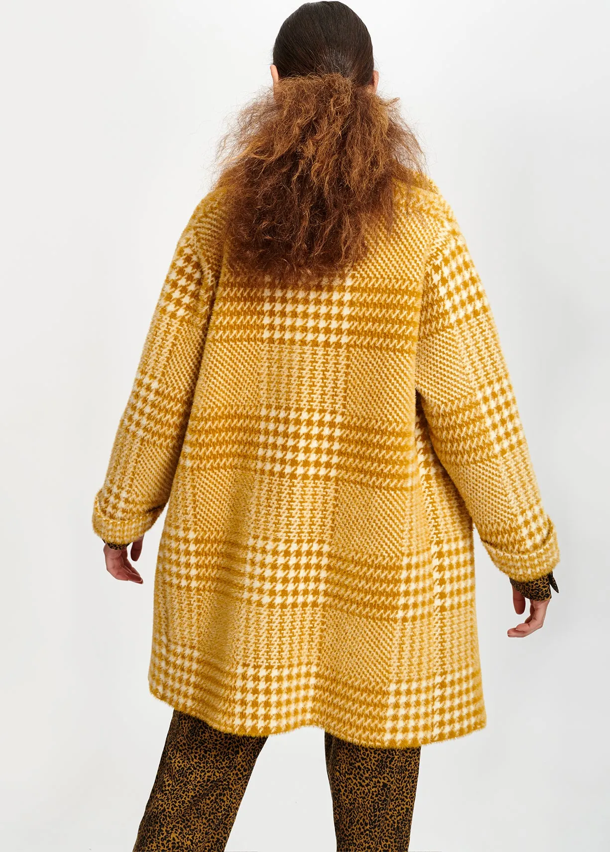 Soft houndstooth coat