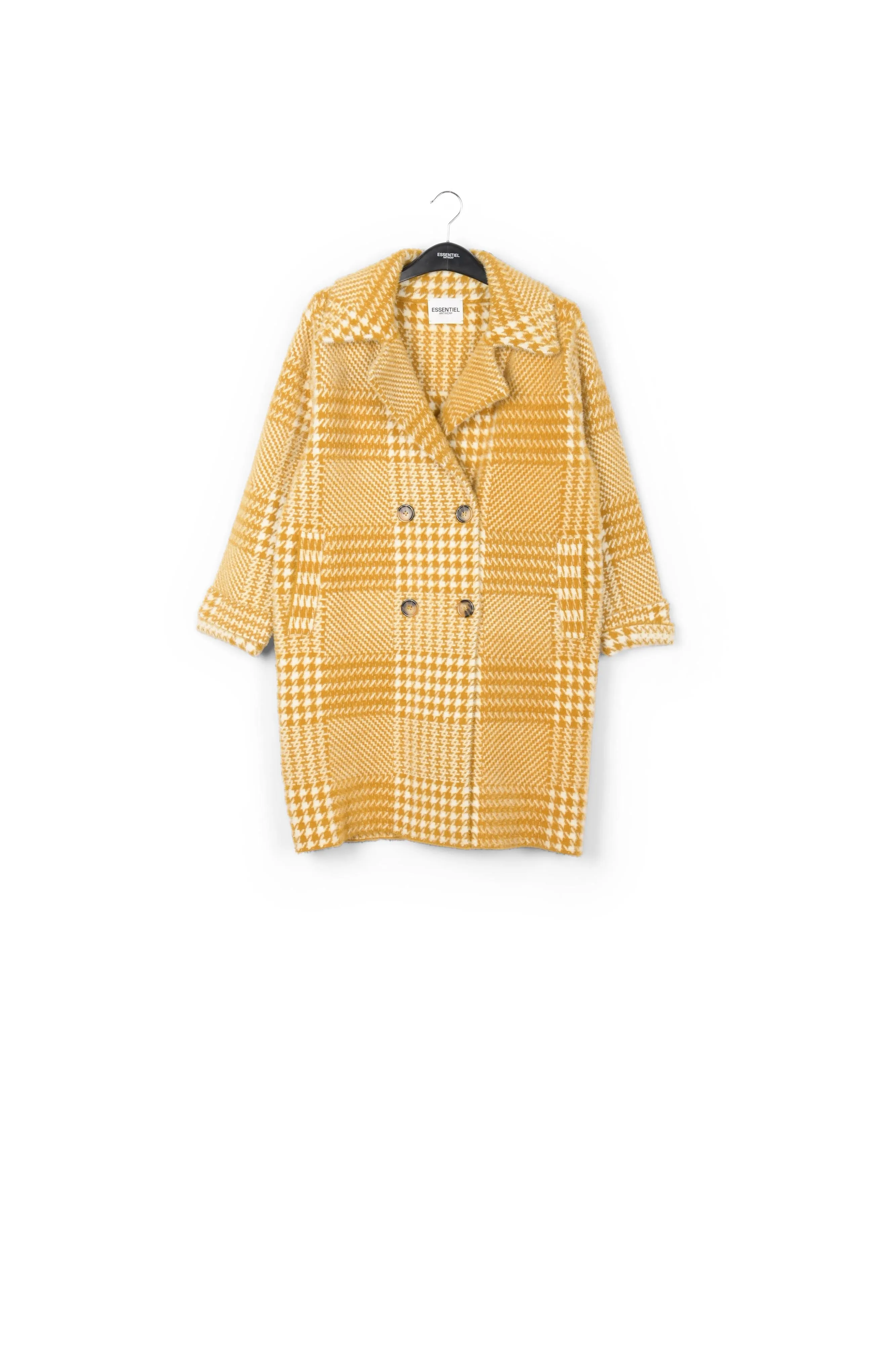 Soft houndstooth coat