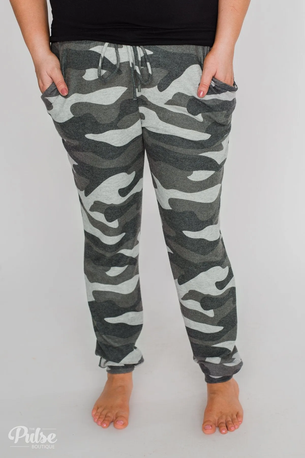 Softest Camo Joggers- Grey