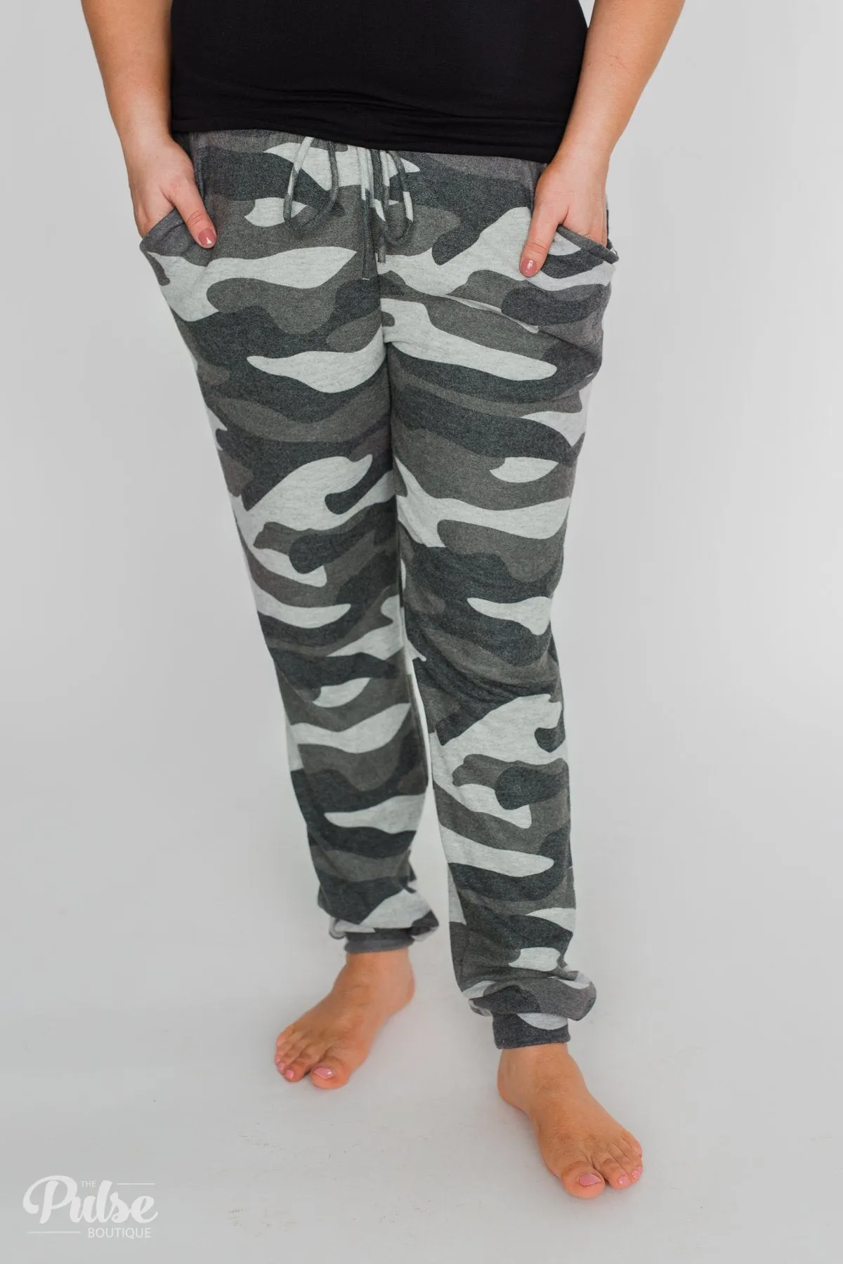 Softest Camo Joggers- Grey