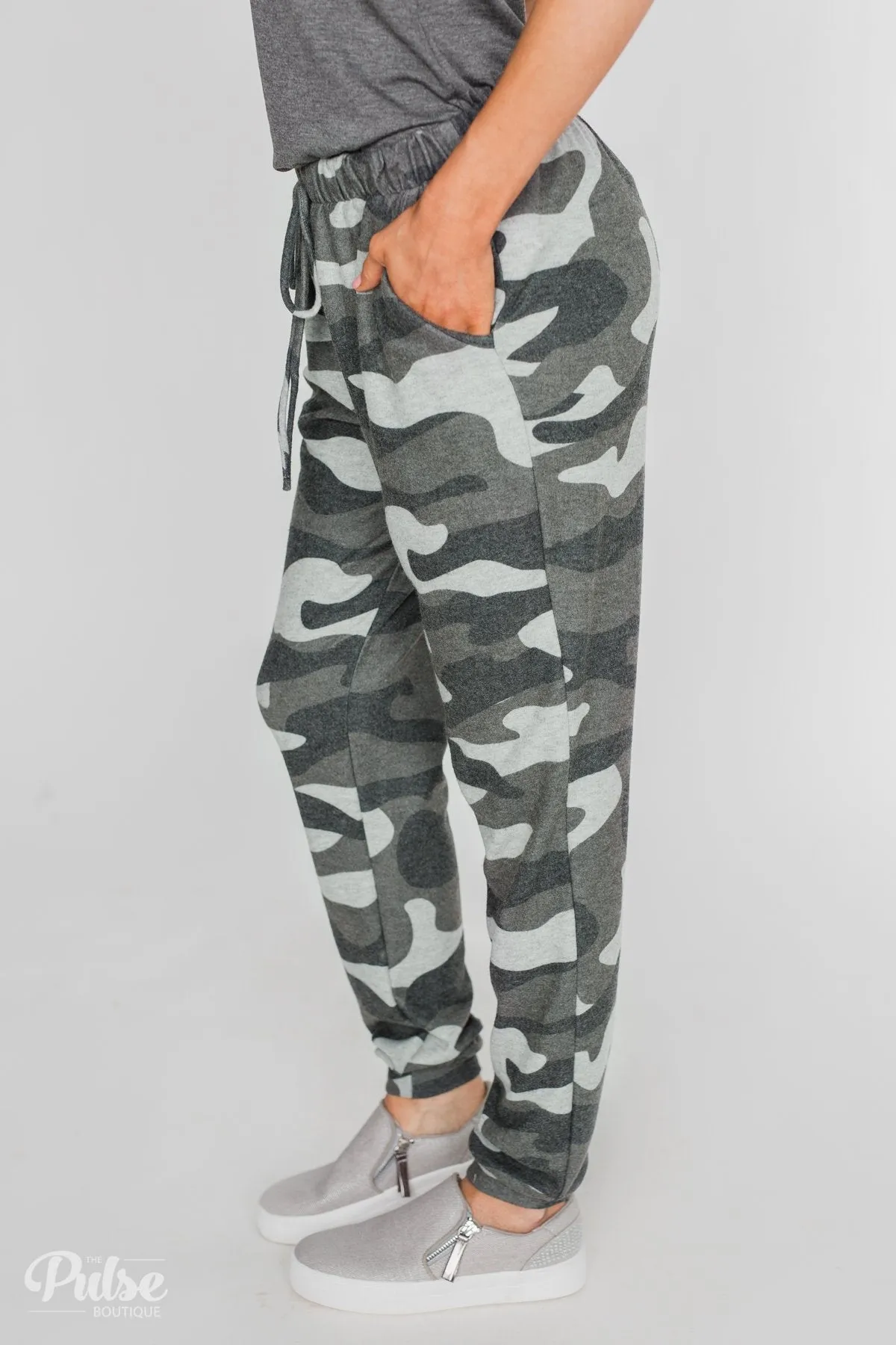 Softest Camo Joggers- Grey