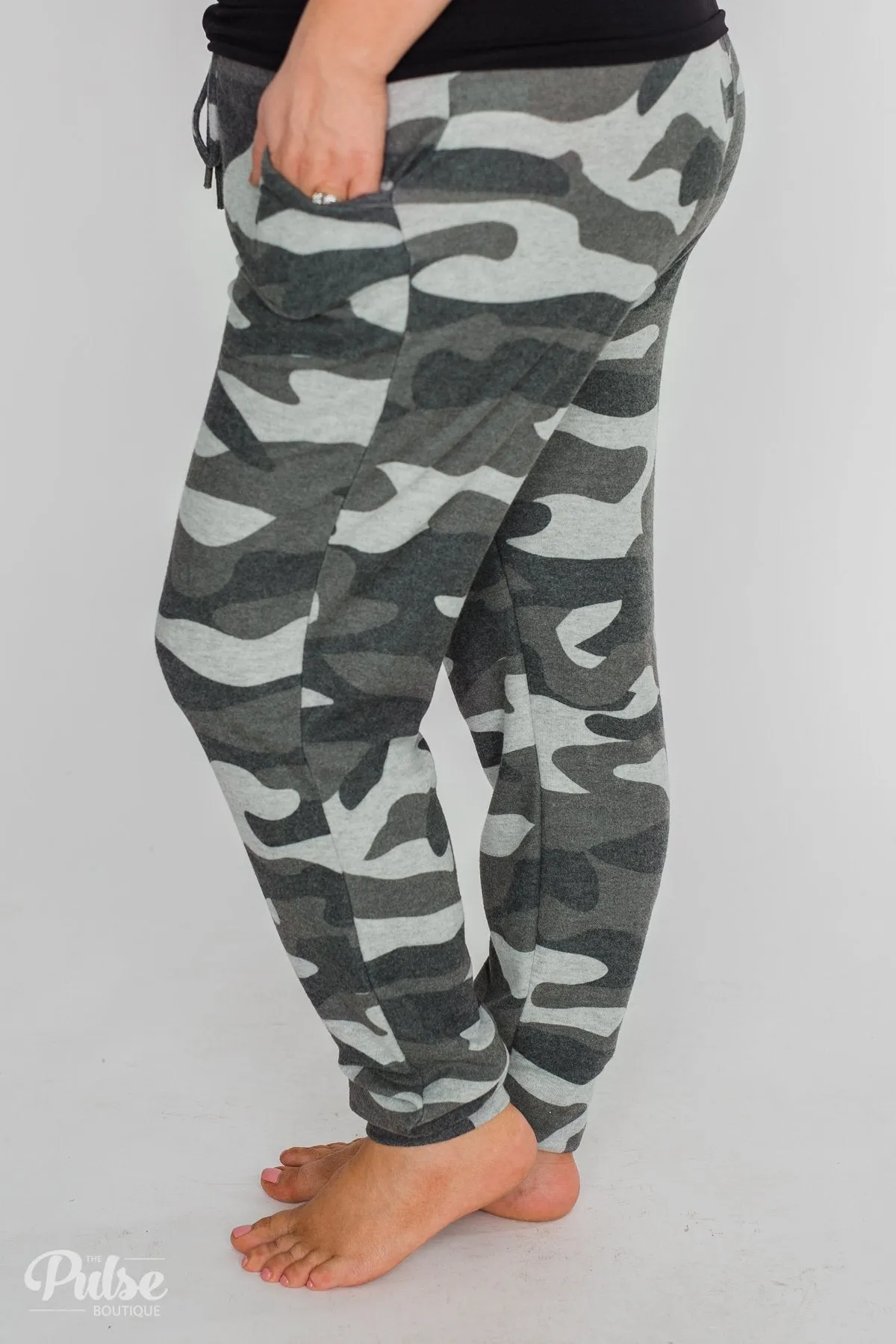 Softest Camo Joggers- Grey