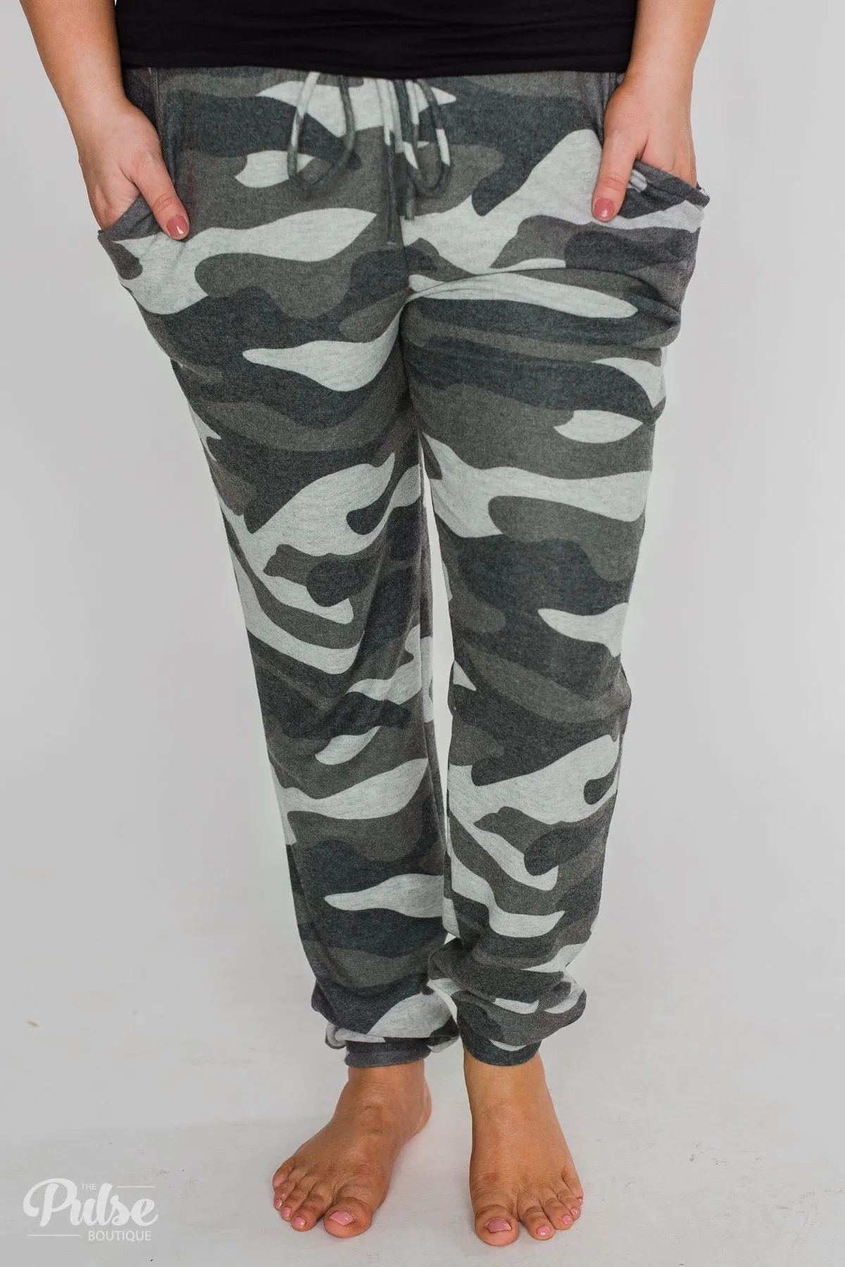 Softest Camo Joggers- Grey
