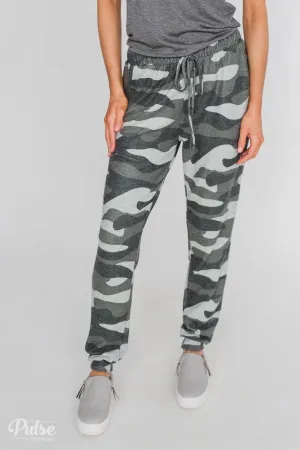 Softest Camo Joggers- Grey