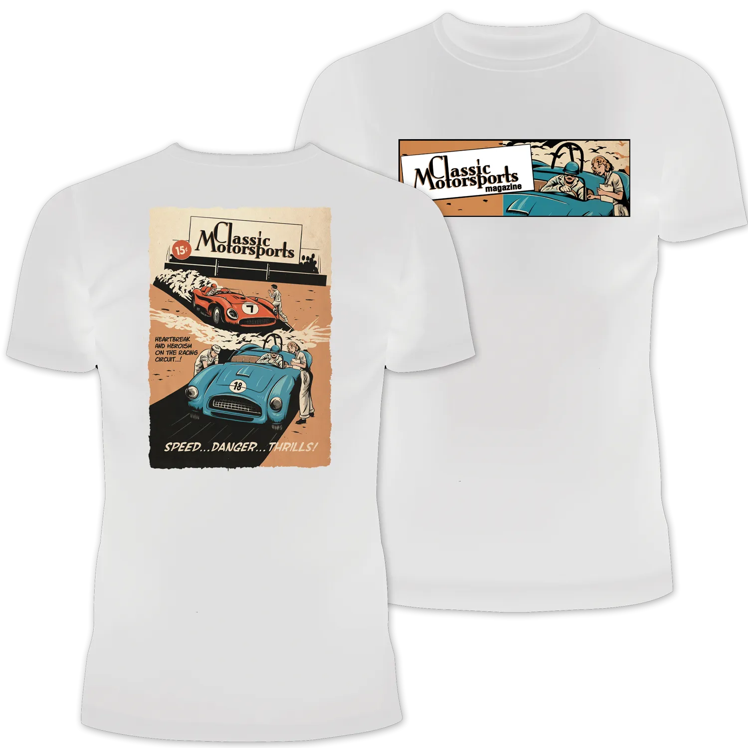 Speed.... Danger.... Thrills! Vintage Racing T-Shirt