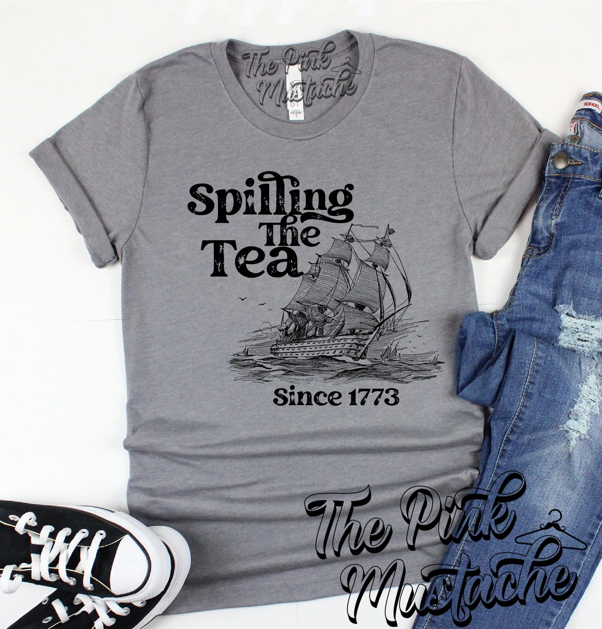 Spilling The Tea Since 1773 Unisex Softstyle Tee/Multiple Colors Available