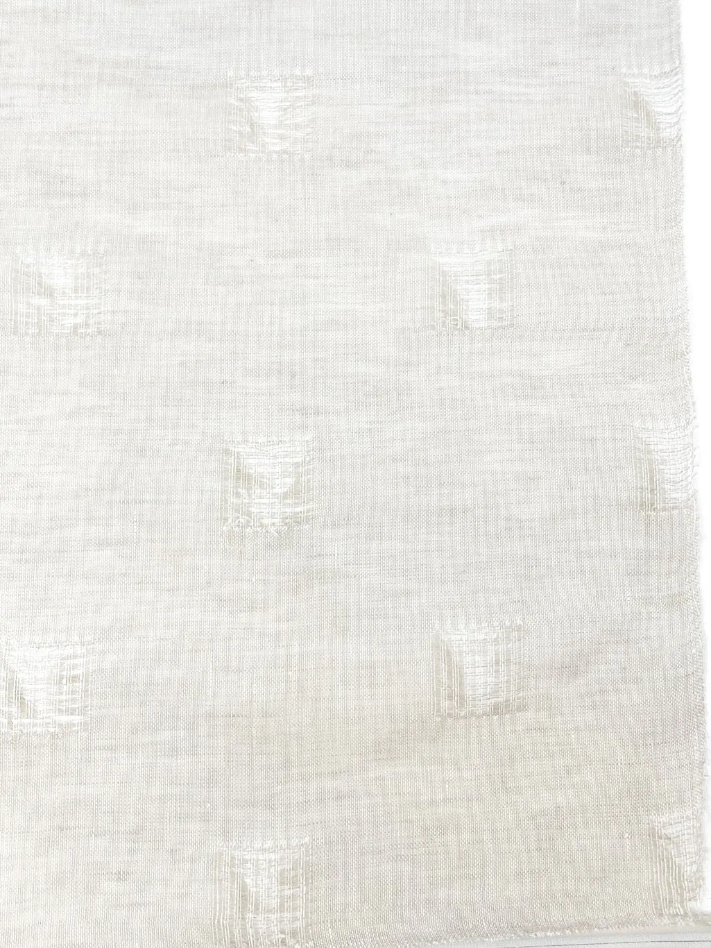 Square Tear-off Modern Geometric Blend Linen Sheer Fabric By The Yard/CL1137