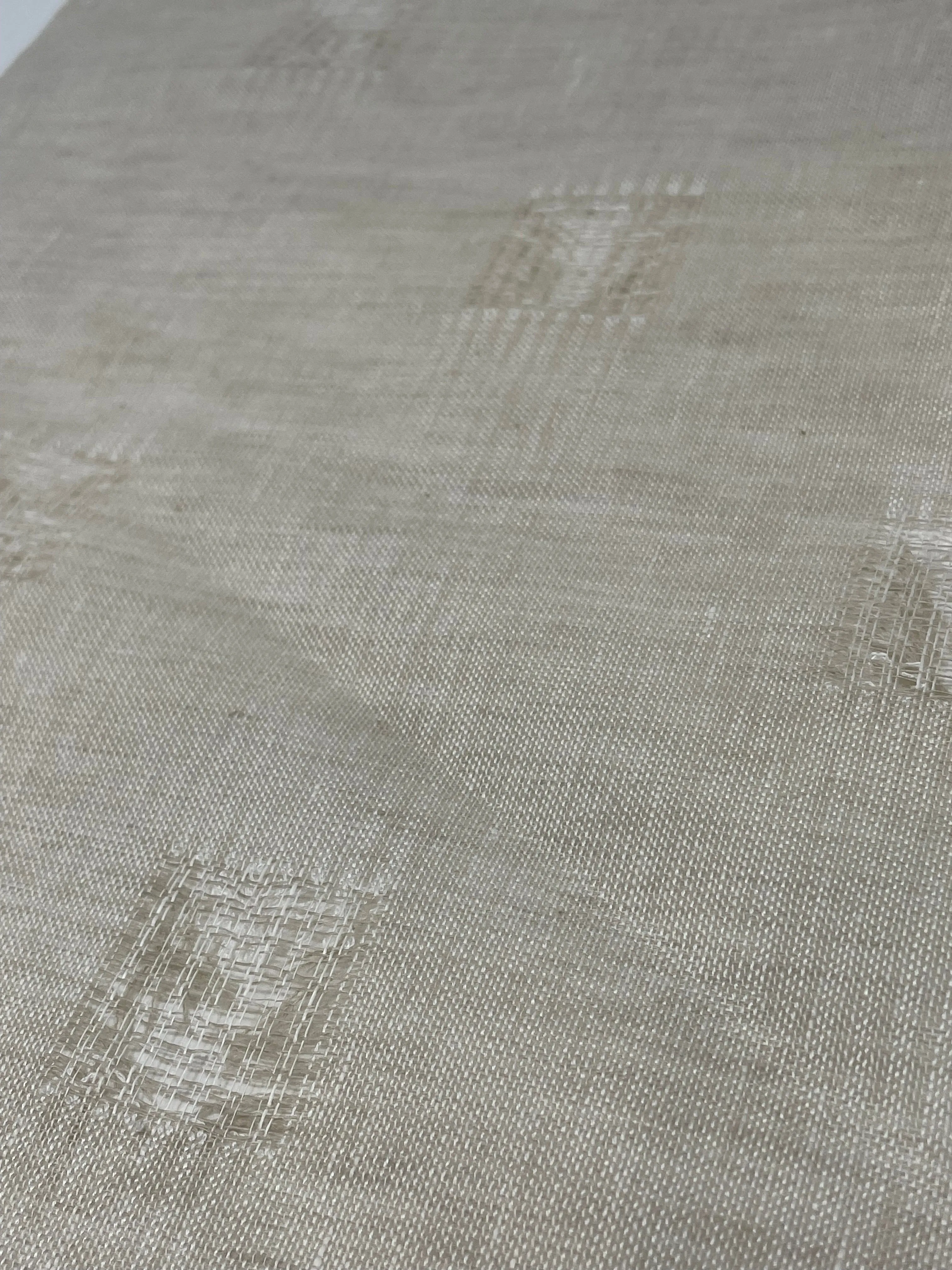 Square Tear-off Modern Geometric Blend Linen Sheer Fabric By The Yard/CL1137