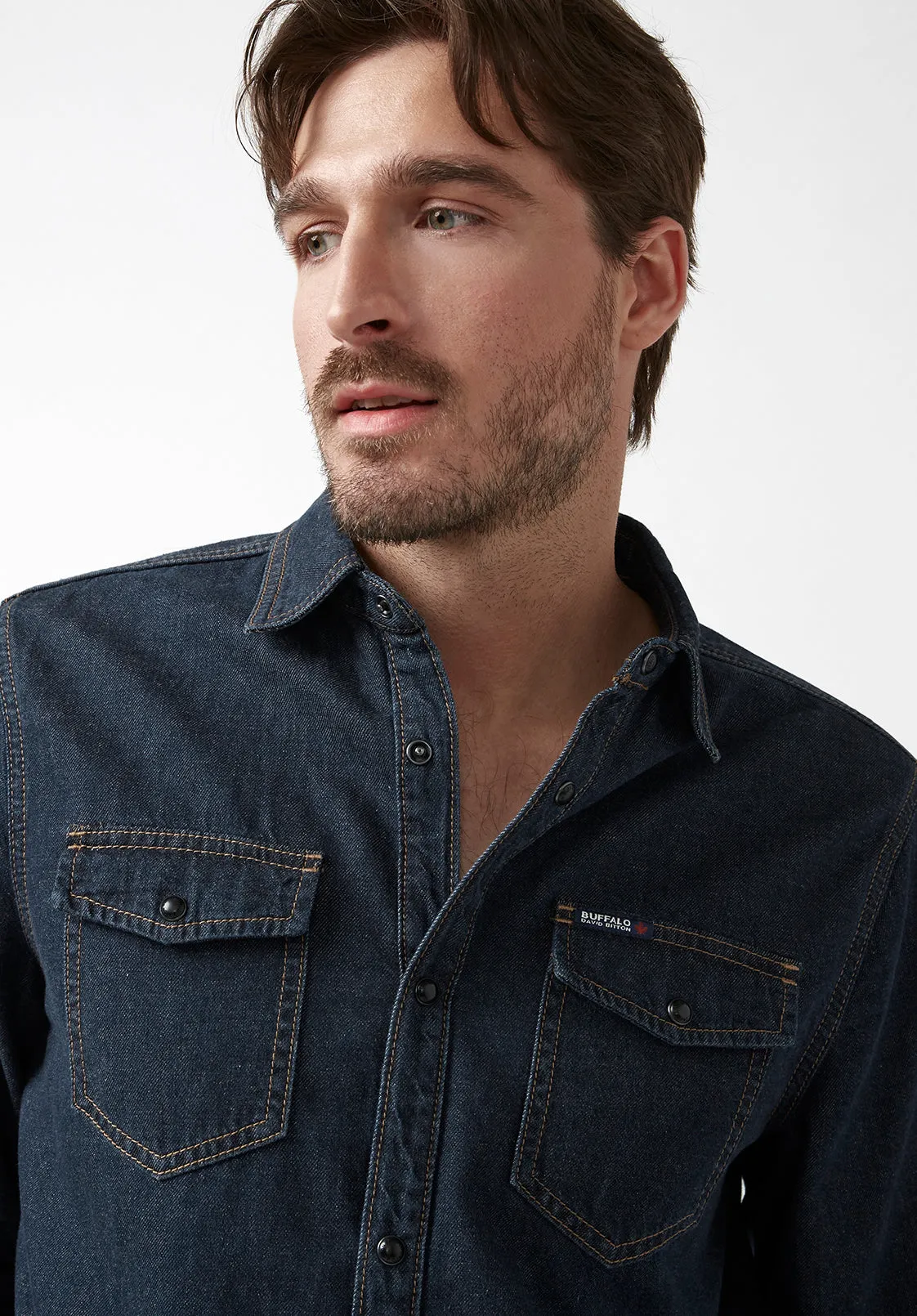 Stanley Men’s Long-Sleeve Denim Shirt in Indigo - BM22635