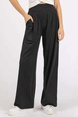 Stretch Wide Leg Pants with Pockets | Flowy & Comfy Fit