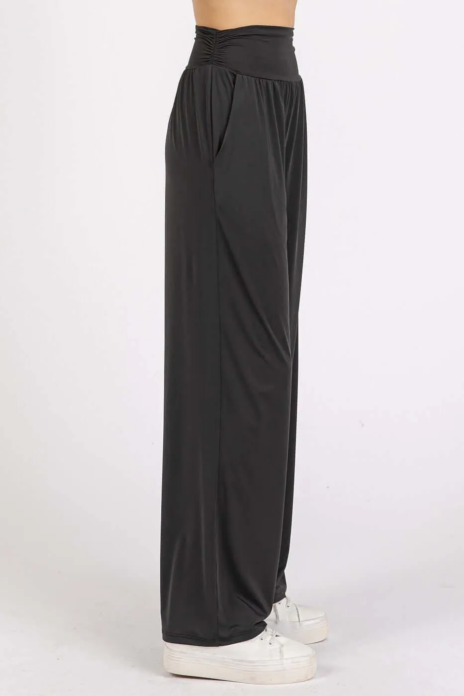 Stretch Wide Leg Pants with Pockets | Flowy & Comfy Fit
