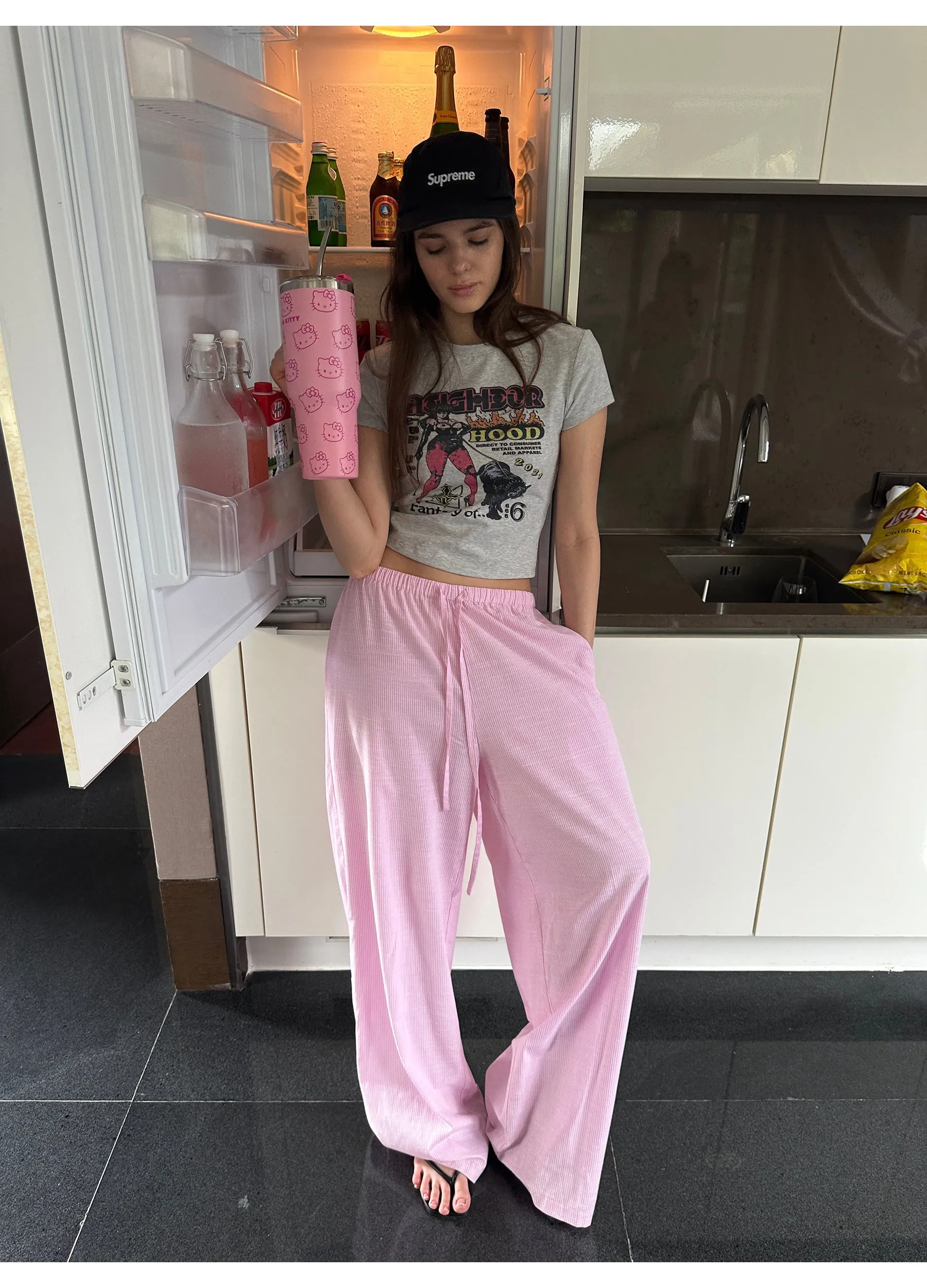Striped Pink Lounge Pants