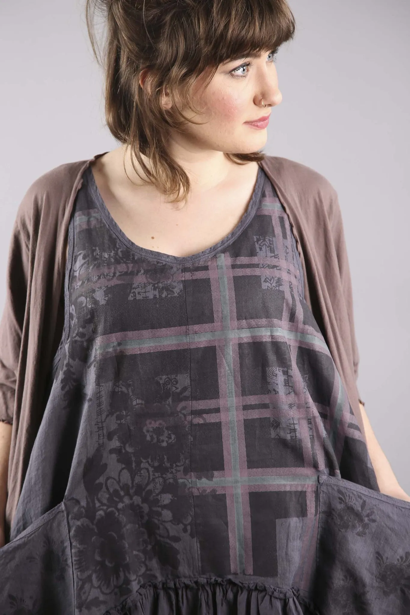 Summer Frock Shale Printed-6199D