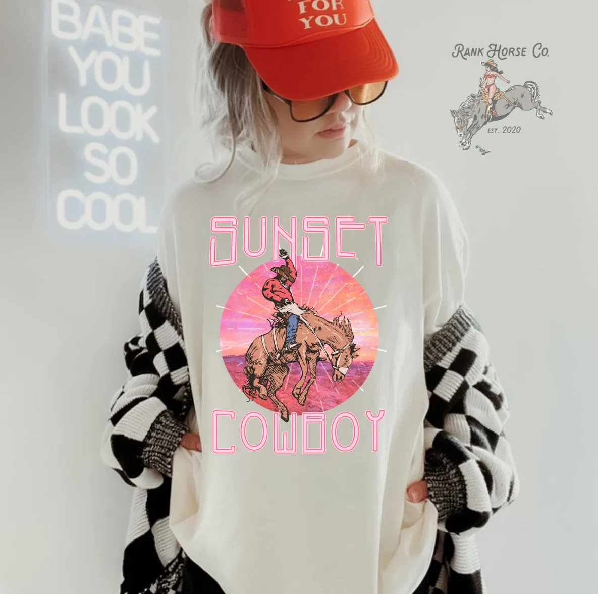 Sunset Cowboy Tee