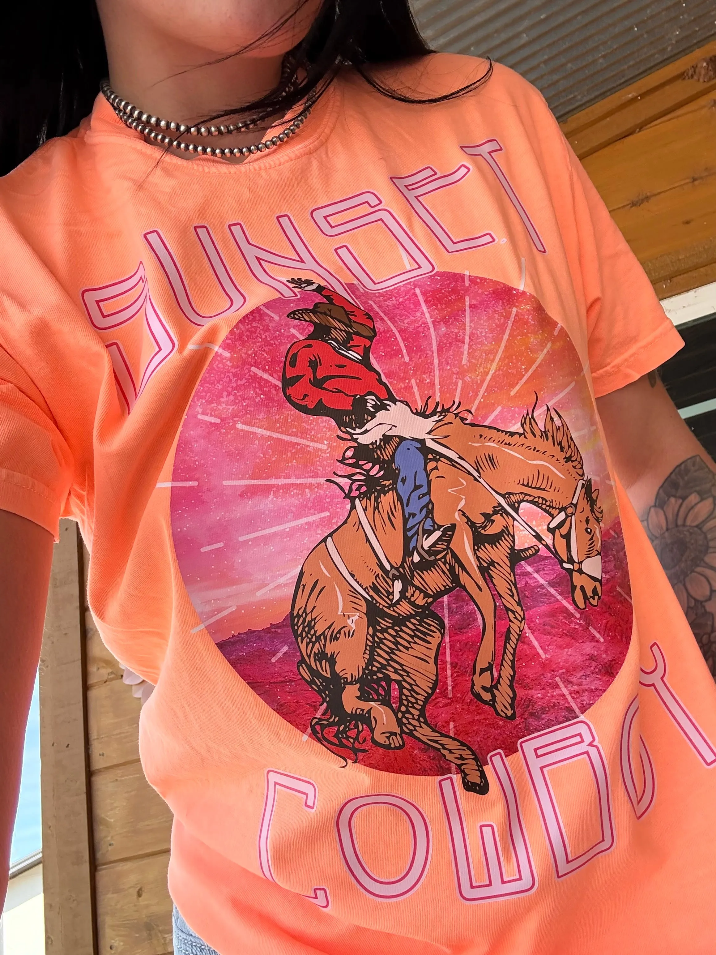 Sunset Cowboy Tee