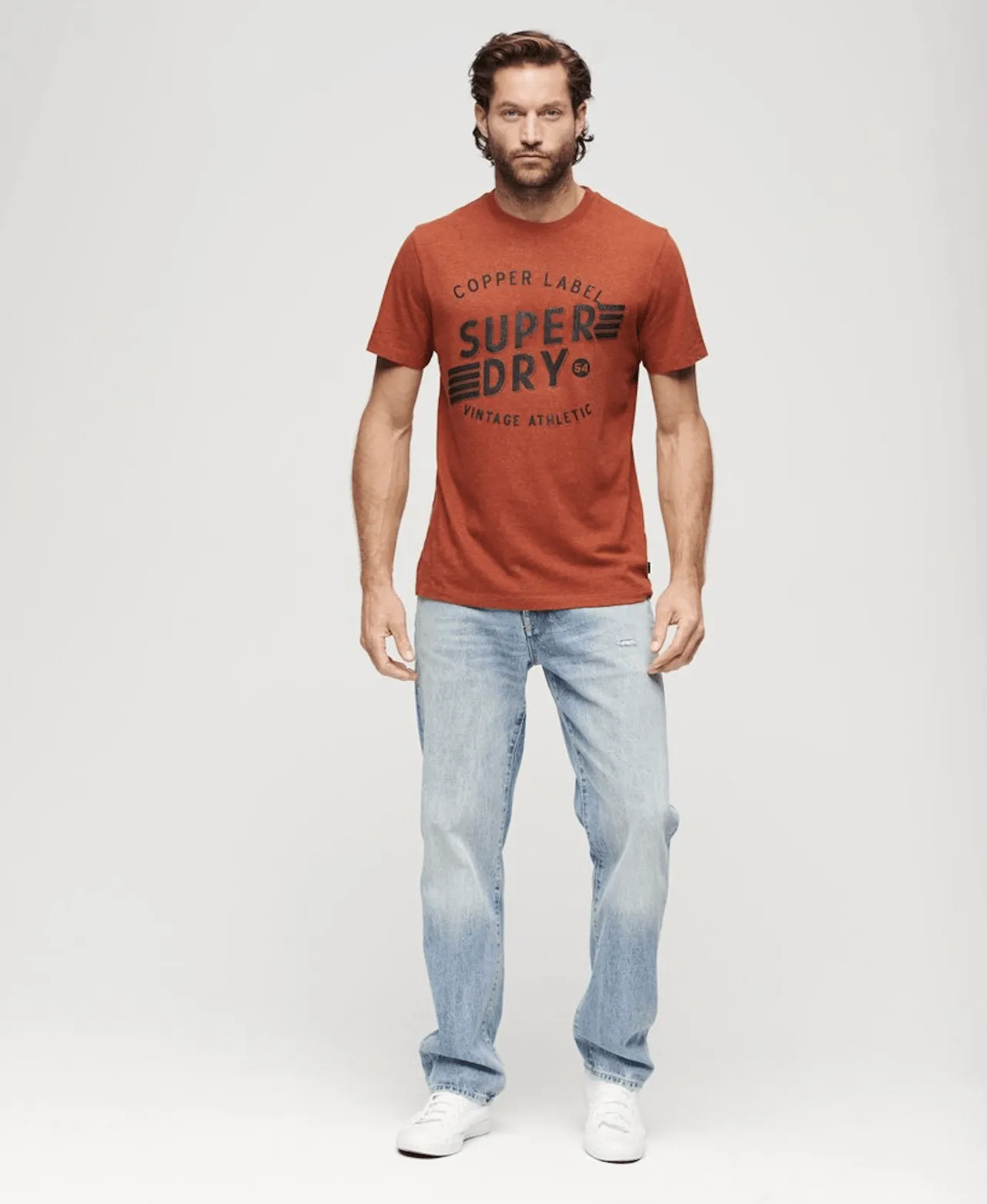 SUPERDRY Copper Label Workwear Tee - Copper Still Orange Grindle