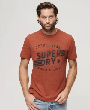 SUPERDRY Copper Label Workwear Tee - Copper Still Orange Grindle
