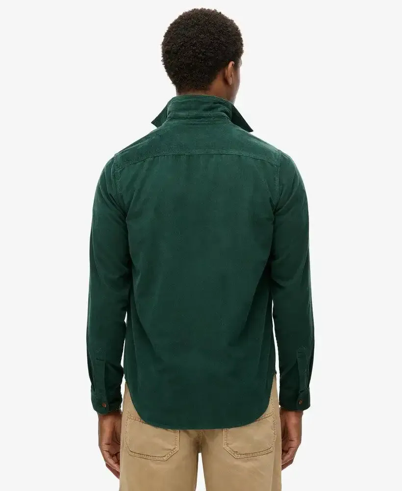 Superdry Mens Trailsman Corduroy Shirt Pine Green
