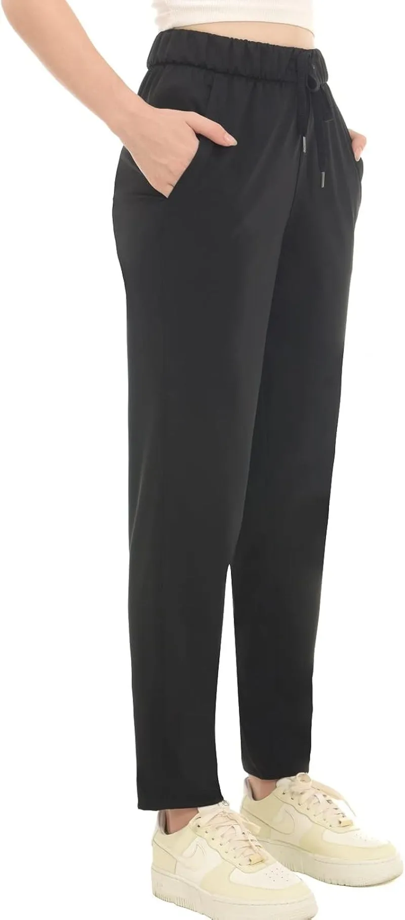 Sweatpants Women Casual Lounge Pants Athletic Outdoors Workout Joggers with Pockets Black