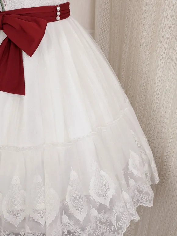Sweet Lolita Dress Polyester Sleeveless Sweet Dress