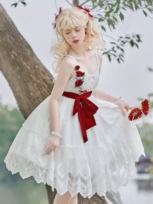 Sweet Lolita Dress Polyester Sleeveless Sweet Dress
