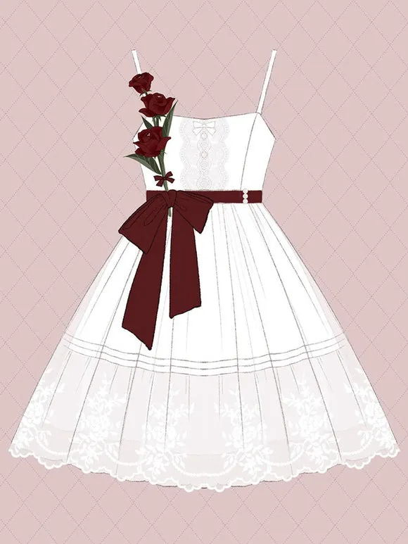 Sweet Lolita Dress Polyester Sleeveless Sweet Dress