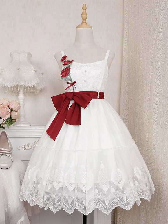 Sweet Lolita Dress Polyester Sleeveless Sweet Dress