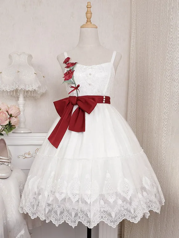 Sweet Lolita Dress Polyester Sleeveless Sweet Dress