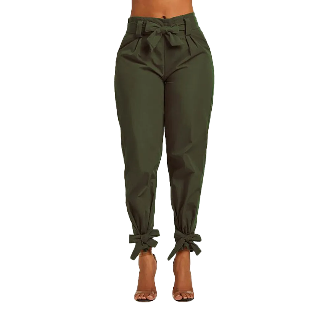 Thin pants with bows-D176 | Inspanda