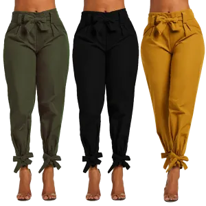 Thin pants with bows-D176 | Inspanda