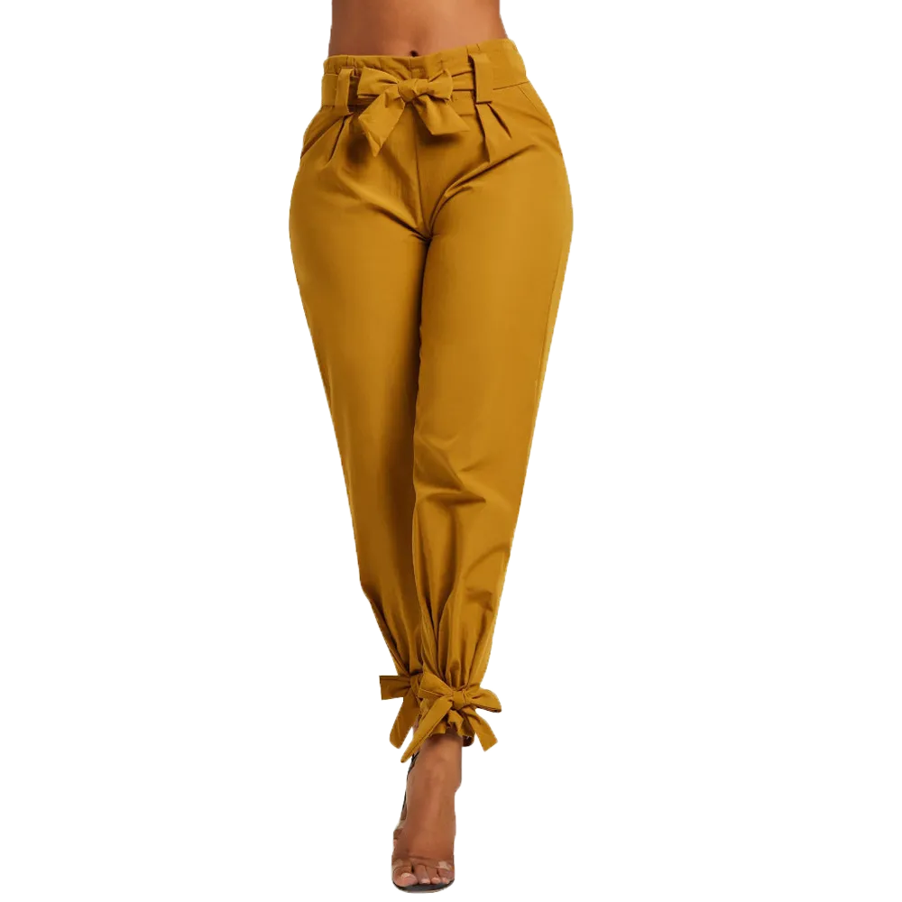 Thin pants with bows-D176 | Inspanda