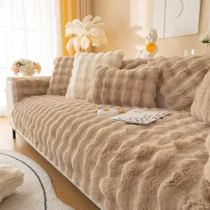 Topchances Soft Plush Sofa Cover (Light Coffee,70x150)- new but missing original packaging