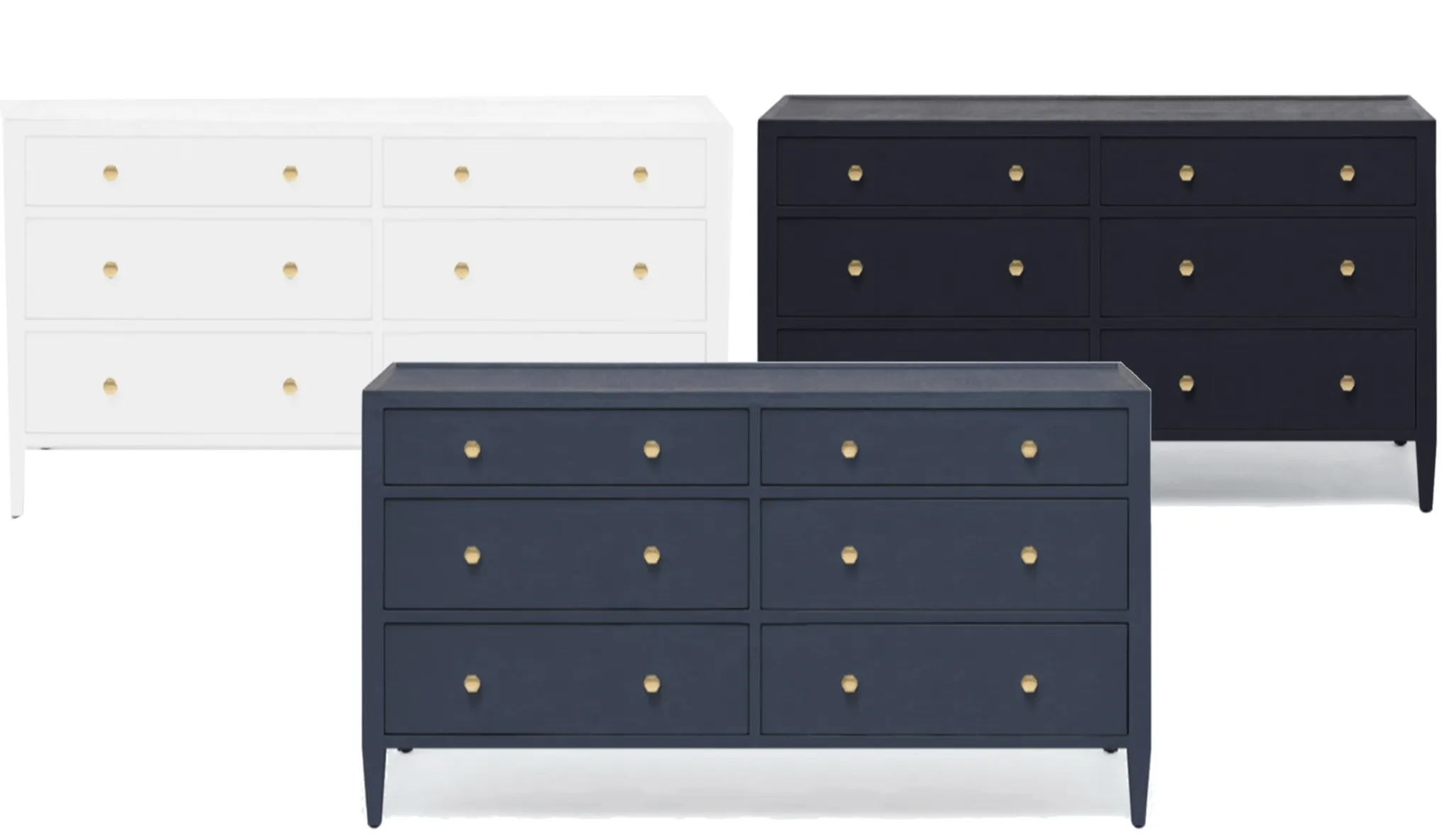 Trinidad Belgian Linen 60" Dresser - Three Colors