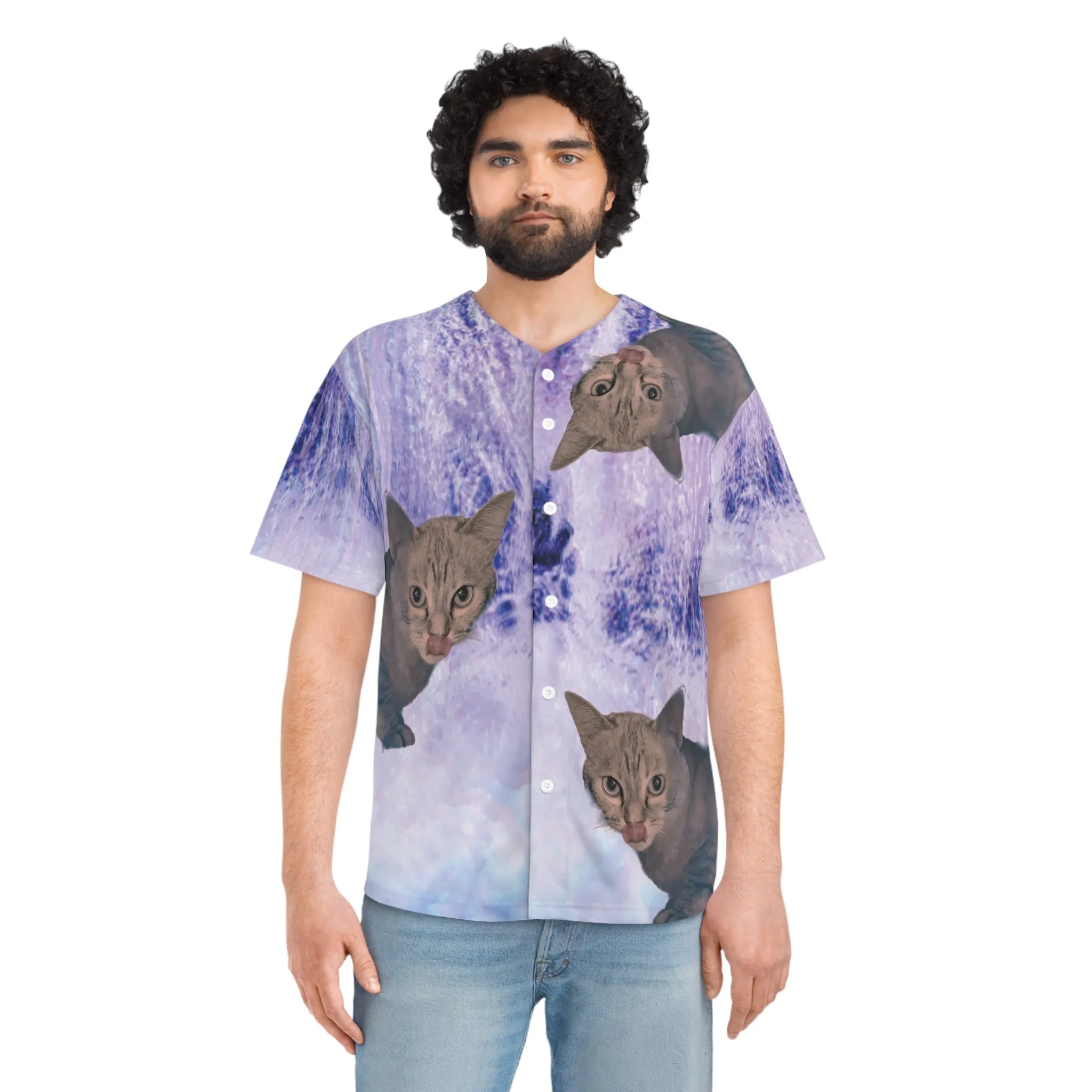 Trippy Kitty Baseball Jersey