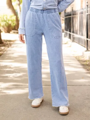 Ultra Soft Denim Look Athleisure Pant