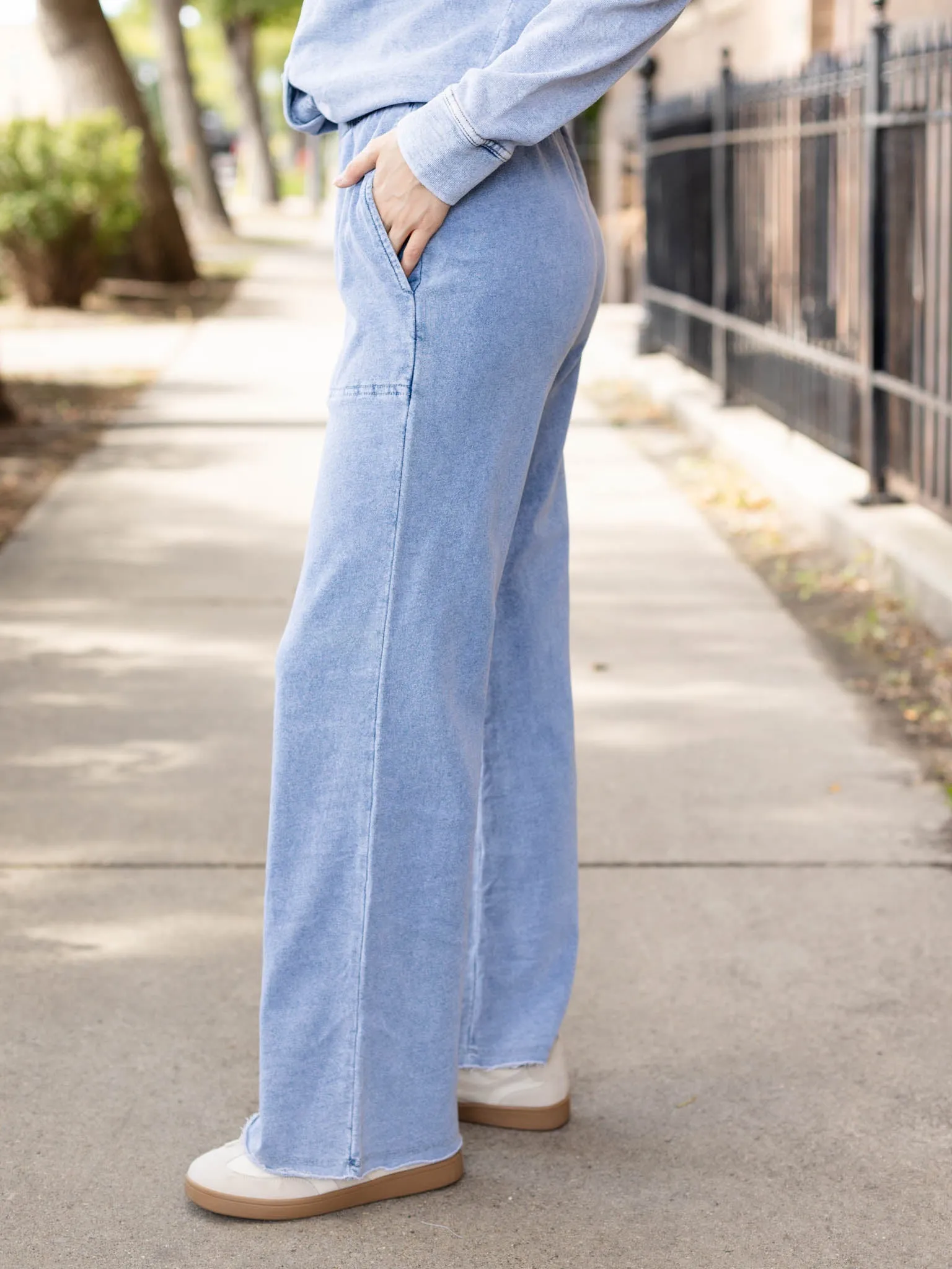 Ultra Soft Denim Look Athleisure Pant