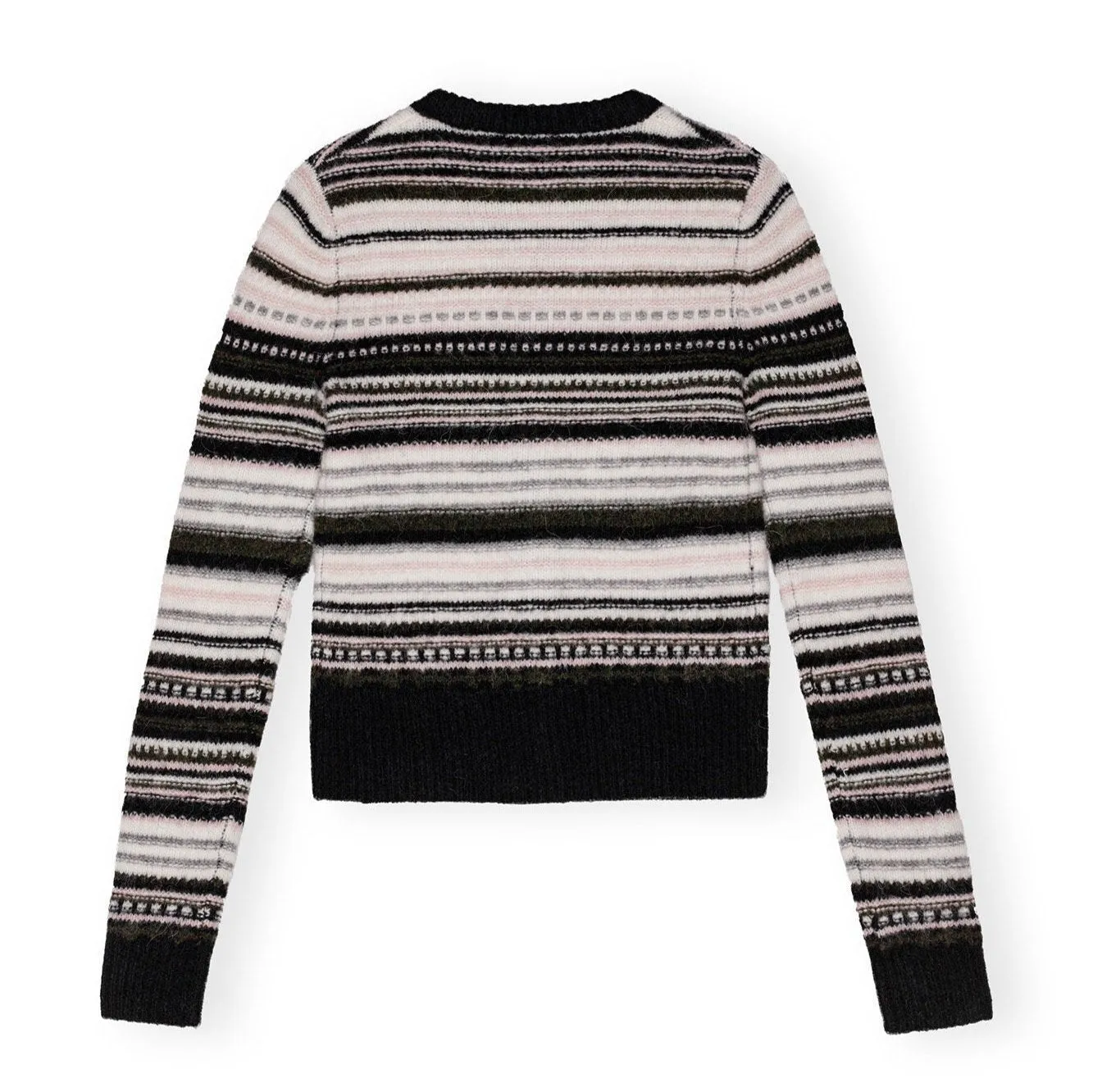 V-NECK STRIPED CARDIGAN