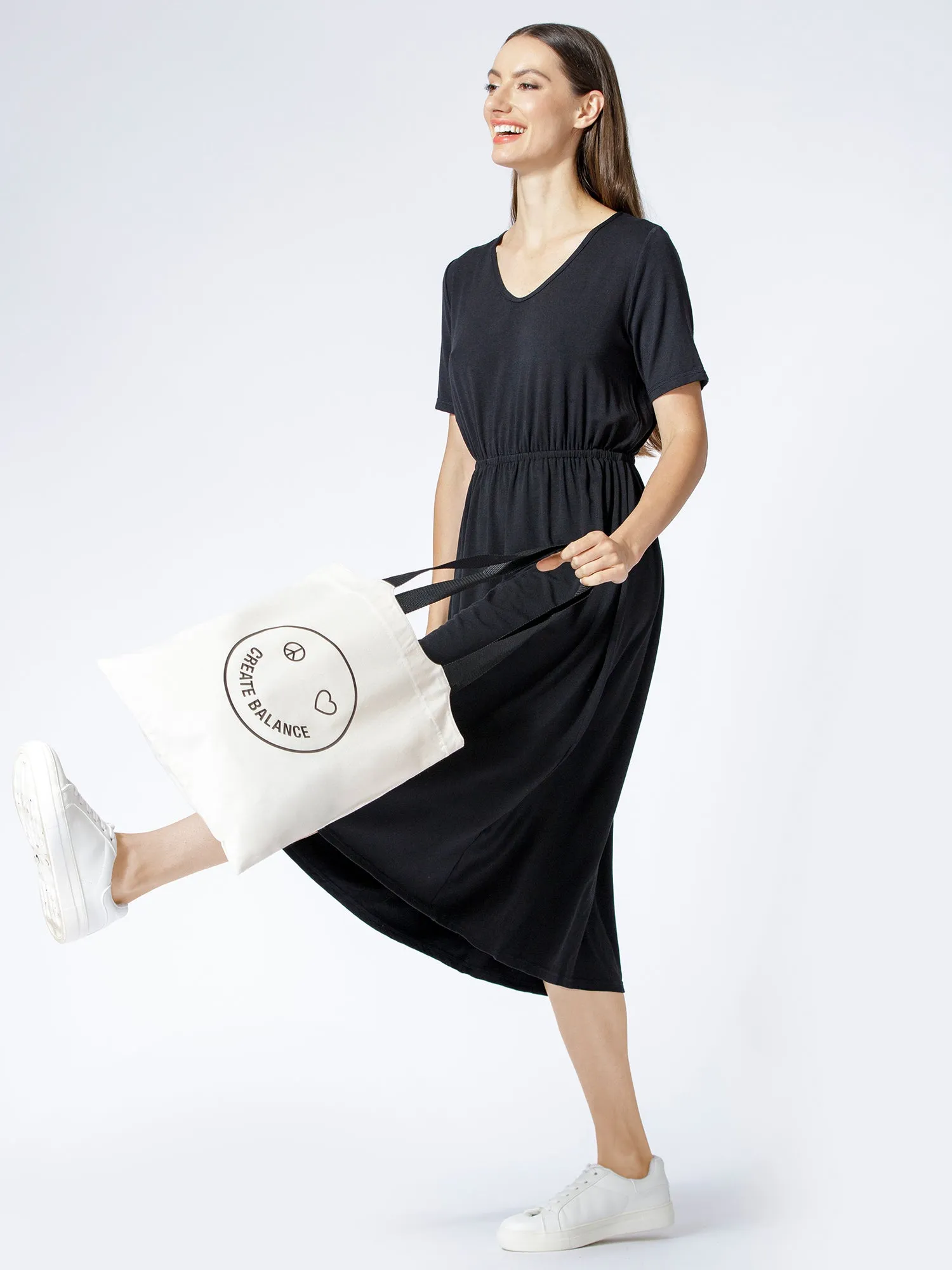 V NECK TEE DRESS