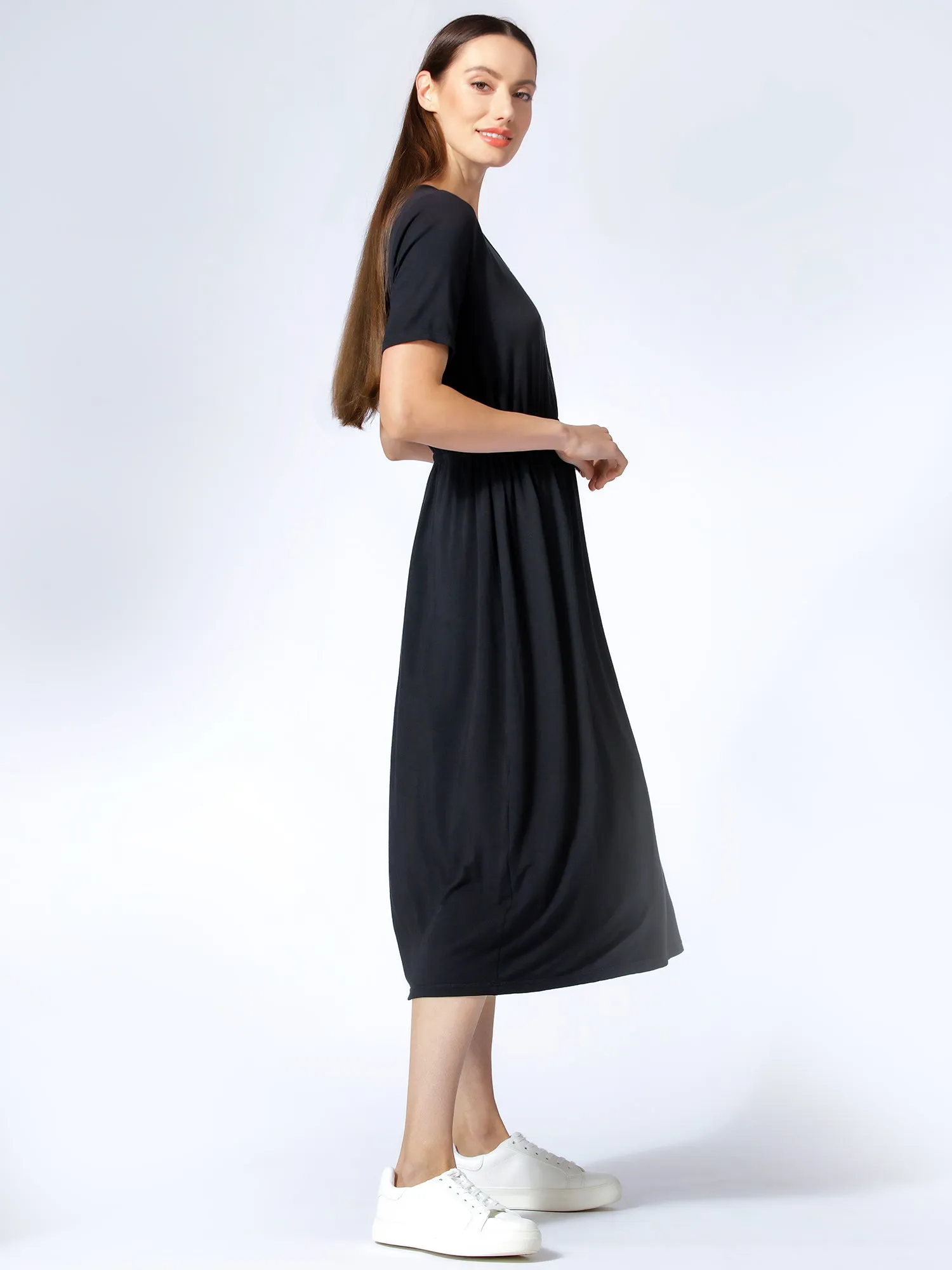 V NECK TEE DRESS