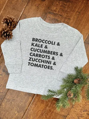 Veggie List Long Sleeve Tee - Kids