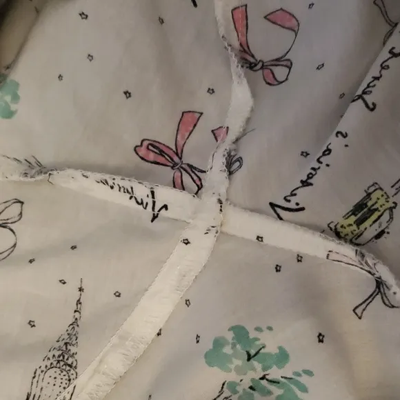 Victoria's Secret New York London Paris print cotton/modal pajama set size small