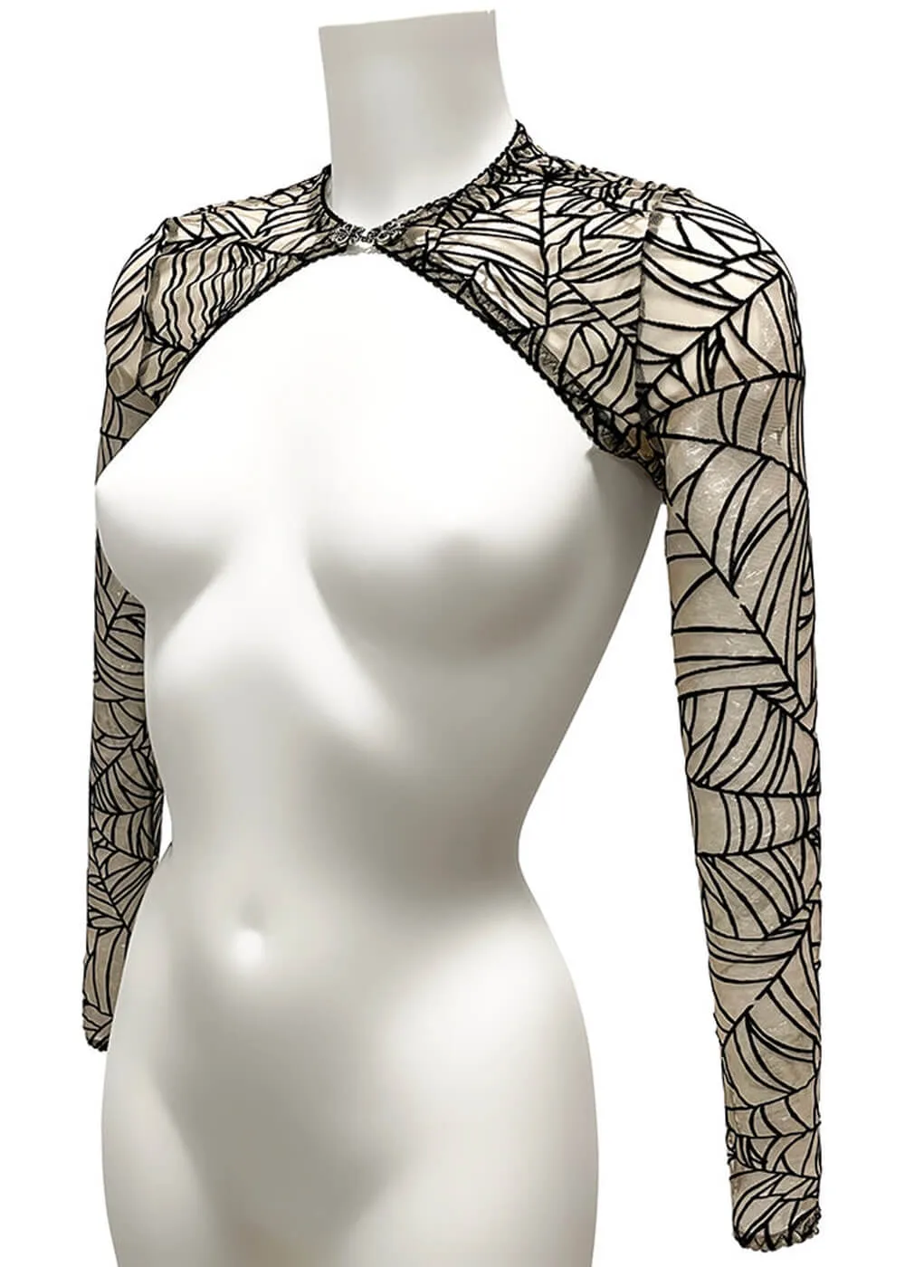 Videnoir Spiderweb Bolero Nude Black