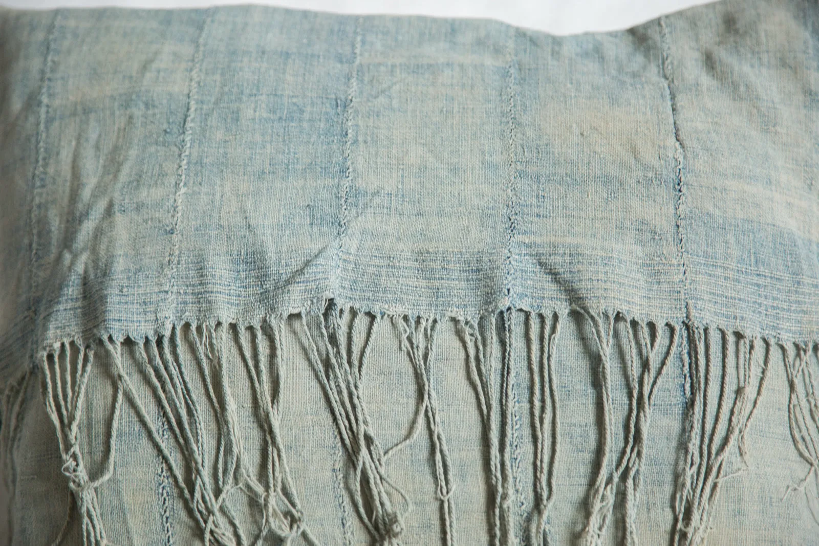 Vintage Light Blue Indigo Pillow