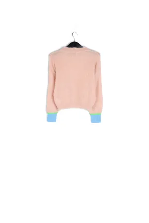 Vintage pink mohair-blend knit