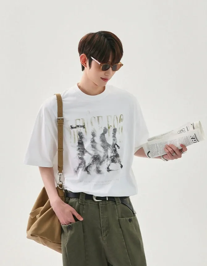 Vintage Street Character Print T-shirt