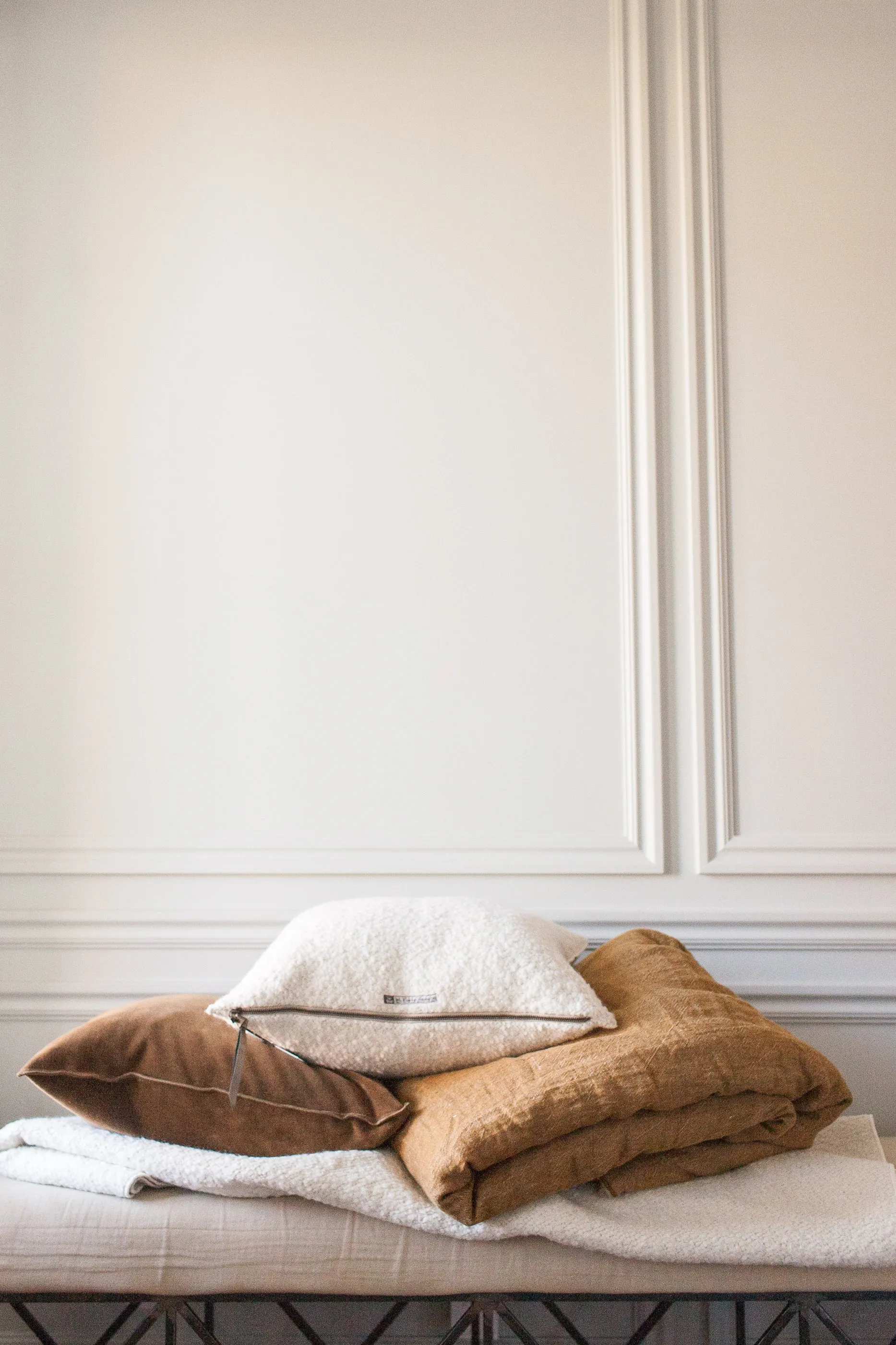 Washed Linen Cocoon in Havane/Givré